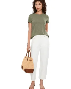 Lilla P Short Sleeve Back Seam Crew Neck Women's