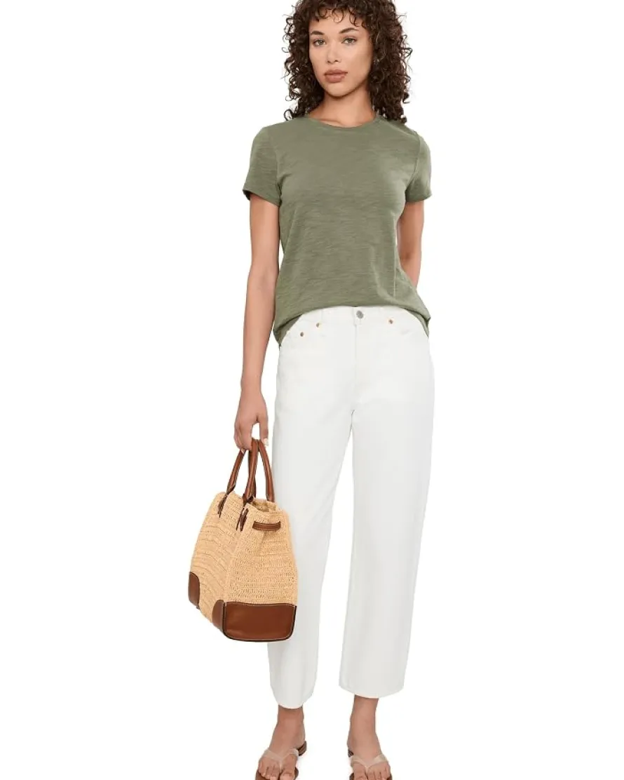 Lilla P Short Sleeve Back Seam Crew Neck Women's