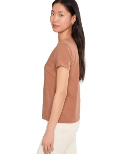 Lilla P Short Sleeve Back Seam V-Neck Women's