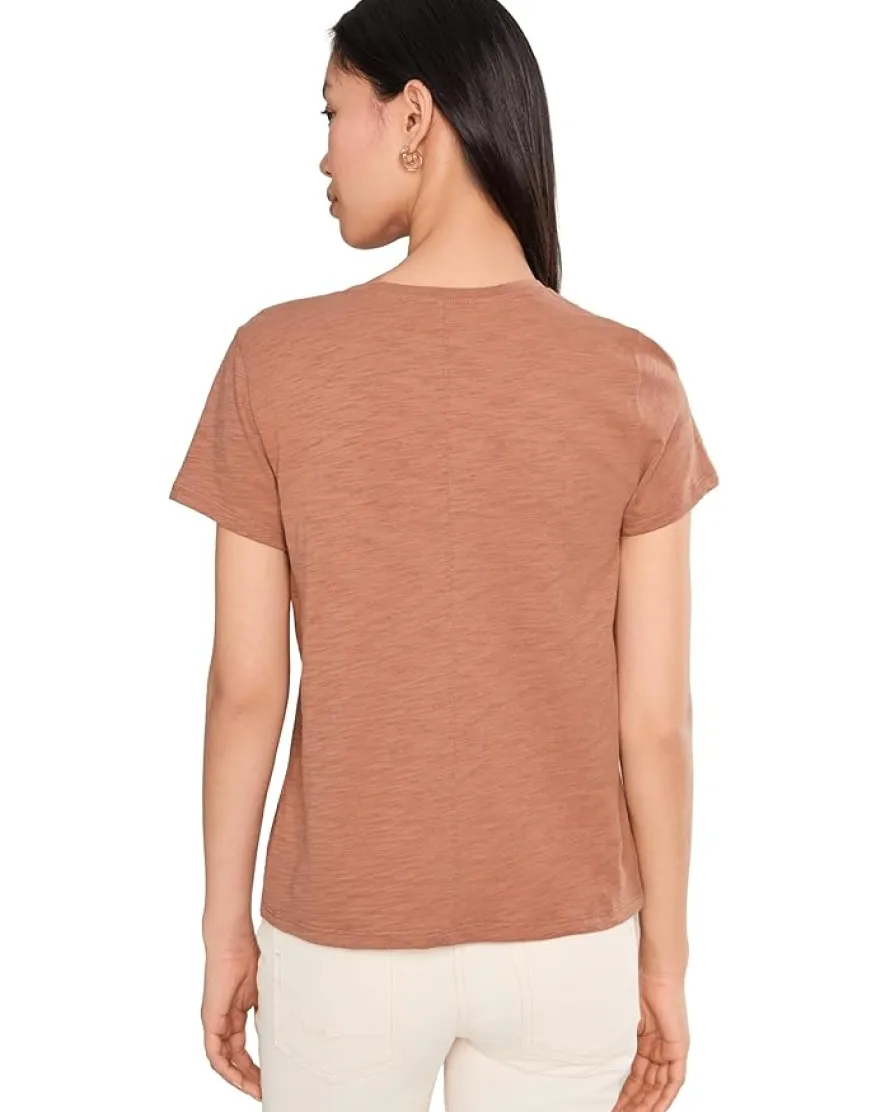 Lilla P Short Sleeve Back Seam V-Neck Women's