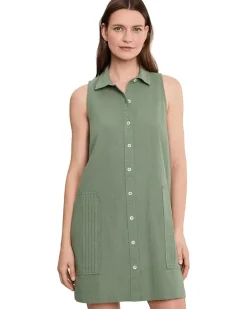 Lilla P Sleeveless Pleat Pocket Dress Women's