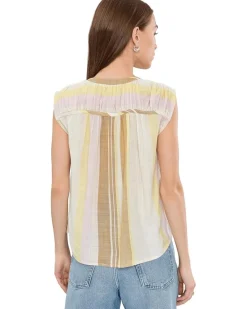 Liverpool Los Angeles Dolman Button Front Woven Blouse With Shirring Women's