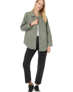 Liverpool Los Angeles Drop Shoulder Overshirt W/ Shirt Tail Hem Women's