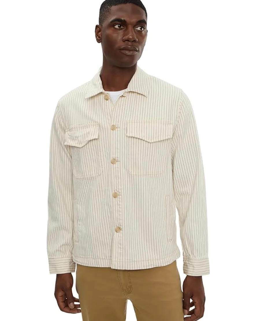 Liverpool Los Angeles Flap Pocket Collared Denim Jacket Men's