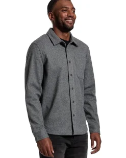 Liverpool Los Angeles Long Sleeve Button Up Herringbone Knit Shirt Men's