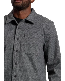 Liverpool Los Angeles Long Sleeve Button Up Herringbone Knit Shirt Men's