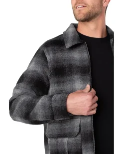 Liverpool Los Angeles Long Sleeve Plaid Zip Jacket Men's