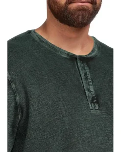 Liverpool Los Angeles Long Sleeve 3 Button Henley Men's