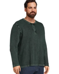 Liverpool Los Angeles Long Sleeve 3 Button Henley Men's