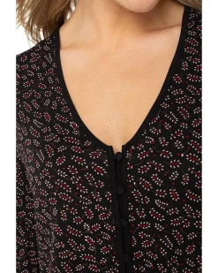 Liverpool Los Angeles Long Sleeve Button Front Knit Top Women's