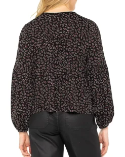 Liverpool Los Angeles Long Sleeve Button Front Knit Top Women's