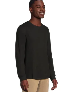 Liverpool Los Angeles Long Sleeve Textured Double Knit Crew Neck Shirt Men's