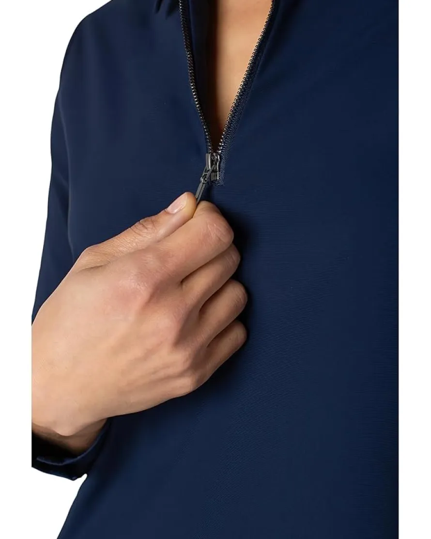 Liverpool Los Angeles Long Sleeve Collared Zip Front Knit Shirt Women's