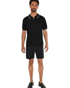 Liverpool Los Angeles Short Sleeve Zip Sweater Polo Men's