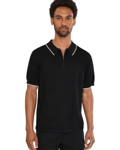 Liverpool Los Angeles Short Sleeve Zip Sweater Polo Men's