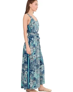 Liverpool Los Angeles Sleeveless Woven Maxi Dress with Self Belt Women's