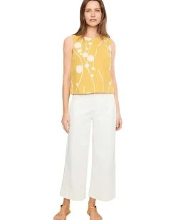 Liverpool Los Angeles Sleeveless Button Back Woven Top Women's