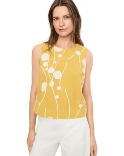 Liverpool Los Angeles Sleeveless Button Back Woven Top Women's