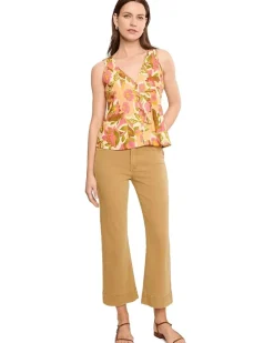 Liverpool Los Angeles Sleeveless V-Neck Woven Top with Pintucks Women's
