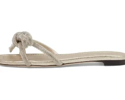 Loeffler Randall Hadley Leather Bow Flat Sandals Women's