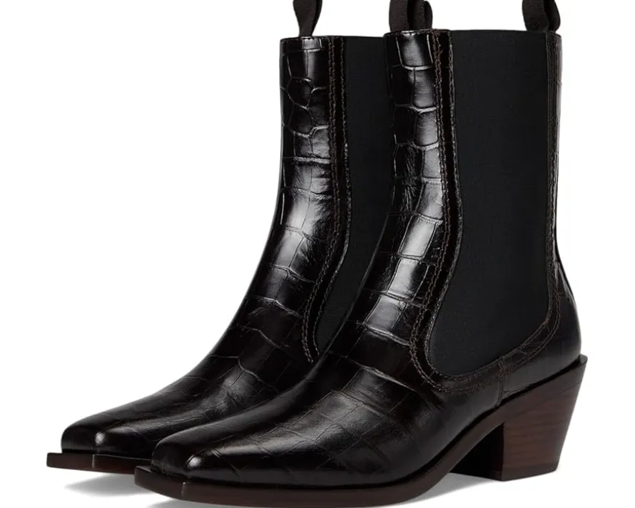 Loeffler Randall Nat Midheel Western Ankle Boot Women's