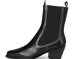 Loeffler Randall Nat Midheel Western Ankle Boot With Gore Women's