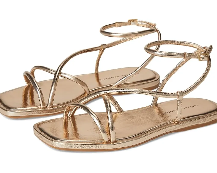 Loeffler Randall Noor Strappy Ankle Wrap Flat Sandals Women's