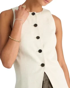 Madewell Crewneck Cutaway Vest - Tencel Twill Women's