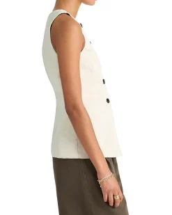 Madewell Crewneck Cutaway Vest - Tencel Twill Women's