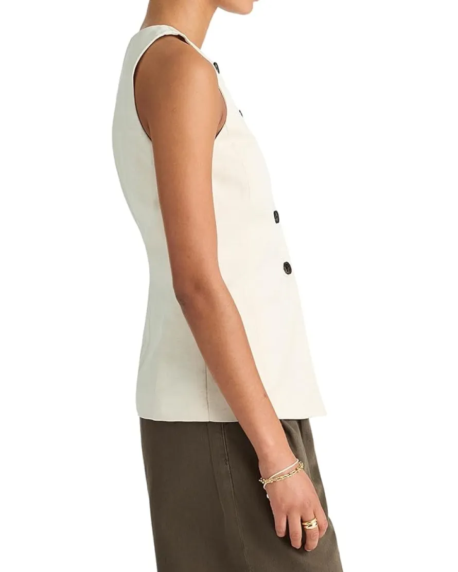 Madewell Crewneck Cutaway Vest - Tencel Twill Women's