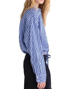 Madewell Drawstring Button-Up Shirt in Poplin Women's