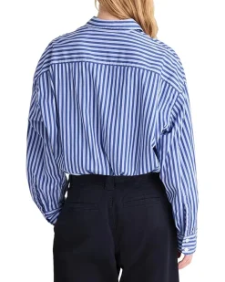 Madewell Drawstring Button-Up Shirt in Poplin Women's