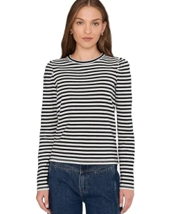 Madewell Easy Puff Sleeve Long Sleeve Stripe Women's