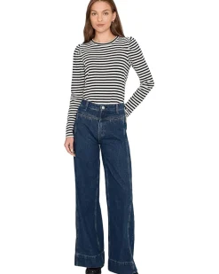 Madewell Easy Puff Sleeve Long Sleeve Stripe Women's