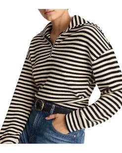 Madewell Half Zip Stripe Jacket Women's