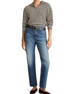 Madewell Half Zip Stripe Jacket Women's