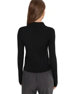Madewell Merino Silk Wide Rib Abby Polo Women's