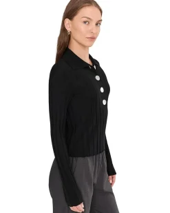 Madewell Merino Silk Wide Rib Abby Polo Women's