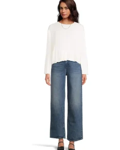 Madewell Peach Long Sleeve Bubble Shirt Women's