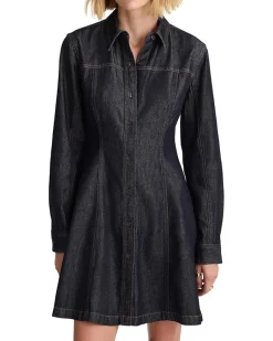 Madewell Seamed Shirt Mini Dress In Rinse Women's