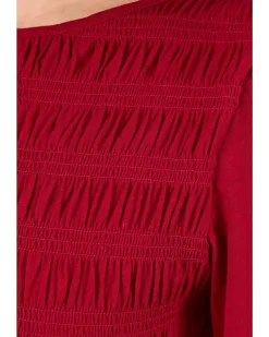 Madewell Smocked Boatneck Top Women's