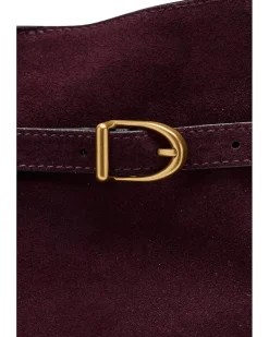 Madewell The Essential Belted Bucket Tote in Suede