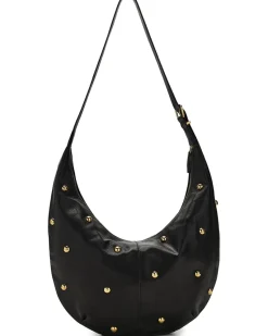Madewell The Essential Curve Shoulder Bag in Studded Suede