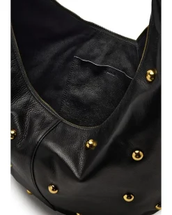 Madewell The Essential Curve Shoulder Bag in Studded Suede