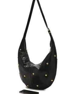 Madewell The Essential Curve Shoulder Bag in Studded Suede