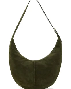 Madewell The Essential Curve Shoulder Bag in Suede