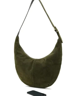 Madewell The Essential Curve Shoulder Bag in Suede