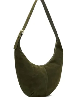 Madewell The Essential Curve Shoulder Bag in Suede