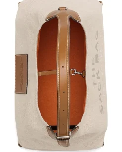 Marc Jacobs The Canvas And Leather Belted Sack Bag