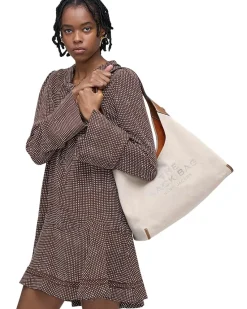 Marc Jacobs The Canvas And Leather Belted Sack Bag